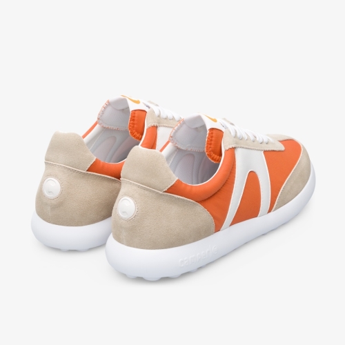 Camper Pelotas XLite Sneakers Beige / Dark Orange / White - Mens Singapore DRTEIH-734